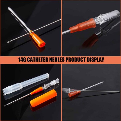 Sotica Ear Nose Piercing Needles 5pcs 14G IV Hollow Needles for All Piercing Catheter Needles Cannula Body Piercing Needles For Belly Navel Nipple Piercing Stainless Steel Piercing (14G)