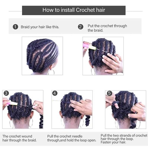 Ombre Brown Crochet Box Braid 30inch 6 Packs Midium Size Premium Synthetic Crochet Braids Waist Length Individually Prelooped Handmade Soft Braids Hair Extension For Girls Women(30inch M1B30)