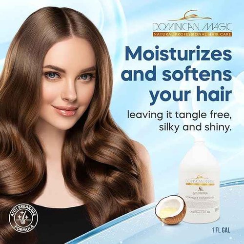 DOMINICAN MAGIC Detangler Shampoo – Coconut Infused (1 Gallon) | Hydrating & Smoothing Shampoo for Dry, Frizzy & Curly Hair | Deep Nourishment & Tangle-Free Finish