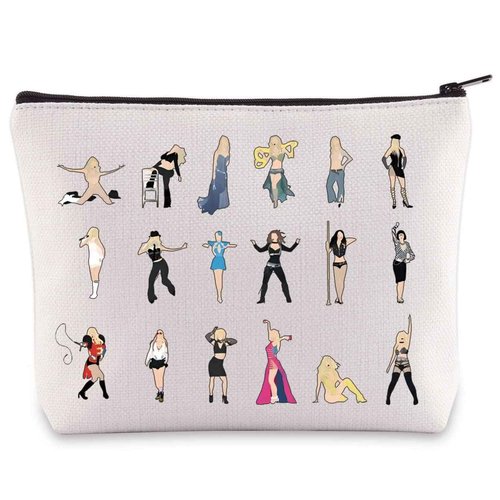 BWWKTOP Singer Album Cosmetic Makeup Bag Music Lover Gifts Singer Tour Makeup Zipper Pouch Bag Singer Lyrics Merchandise (Singer B S)