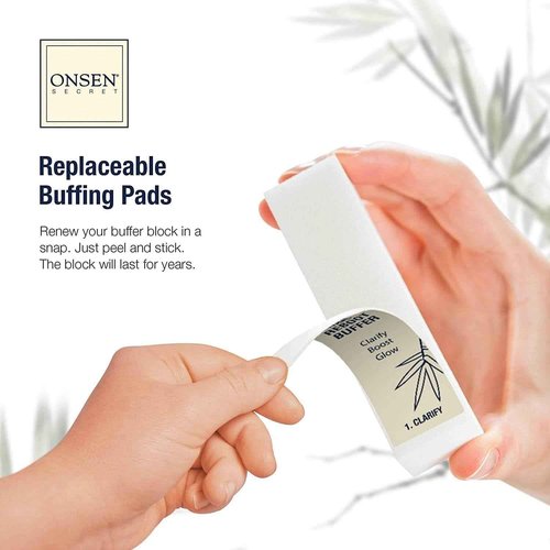 Onsen Secret Nail Care Kit - w/Cuticle Care Serum, Japanese Nail Buffer and Shine Kit - Strengthening & Shining - Spa-Quality Manicure - Organic Ingredients - Long-Lasting Shine - Easy & Safe - 1pk