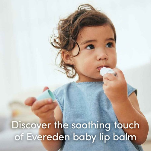 Evereden Kids Face Cream: Cool Peach, 1.7 oz. & Baby Lip Balm, 0.13 oz | Clean and Non-Toxic Kids Products | Multi-Vitamin Skin Care for Children