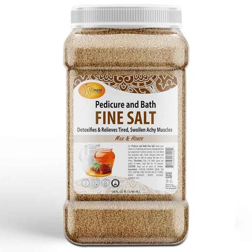 SPA REDI - Detox Foot Soak Pedicure and Bath Fine Salt, Milk and Honey, 128 Oz - Made with Dead Sea Salts, Argan Oil, Coconut Oil, and Essential Oil - Hydrates, Softens and Moisturizes