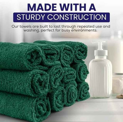 Linteum Textile Supply Premium 12x12 Washcloth (Hunter Green) – 100% Ring Spun Cotton Zero Twist Towels | Absorbent, Quick Dry, Durable for Bathroom, Spa, Gym (12 Pack)