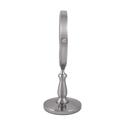 Zadro 9" W x 13" H Round Non-Lighted Makeup Mirror 8X 1X Magnifying Makeup Mirrors Rotating Head Makeup Mirror for Desk
