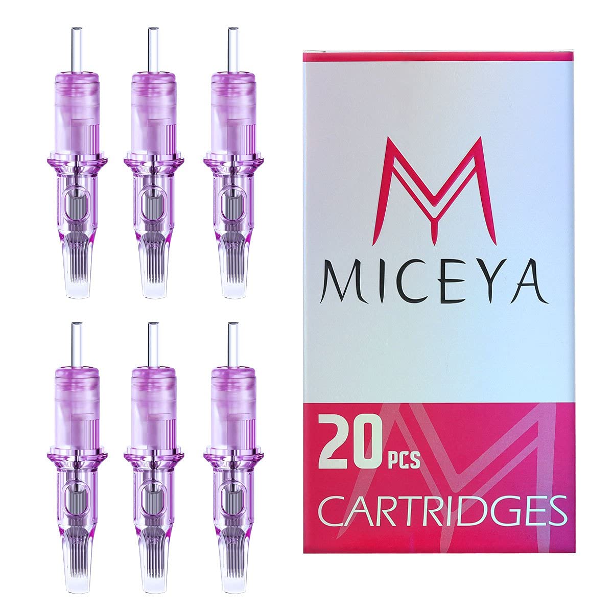 MICEYA Disposable 15RM Tattoo Cartridge Needles #12 Standard Regular 15 Curved Magnum (1215RM) 20Pcs