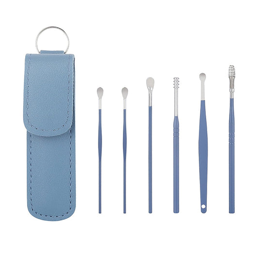 Pleteffect Ear Cleaner, The Most Professional Ear Cleaning Master in 2024—Earwax Cleaner Tool Set, Ear Cleaner Earwax Removal Tool with Portable Keychain PU Leather Case (Blue)