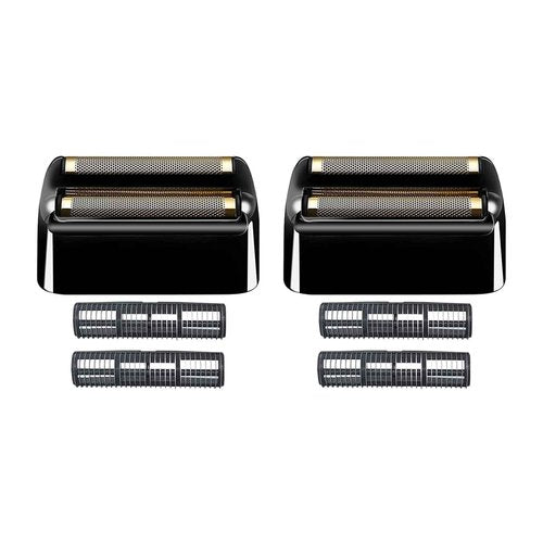 2Pack Shaver Replacement Foil and Cutters compatible with BaBylissPRO Double FXFS2 Metal shaver foil replacement (Black-2PCS)