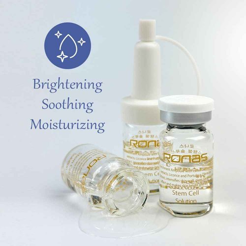 Ronas Stem Cell Solution ampoules Anti Aging Formula Best Anti Aging Serum Plant Stem Cells Hyaluronic Acid Restore Replenish Skin Smooth Wrinkles All Skin type 0.16oz 10vial