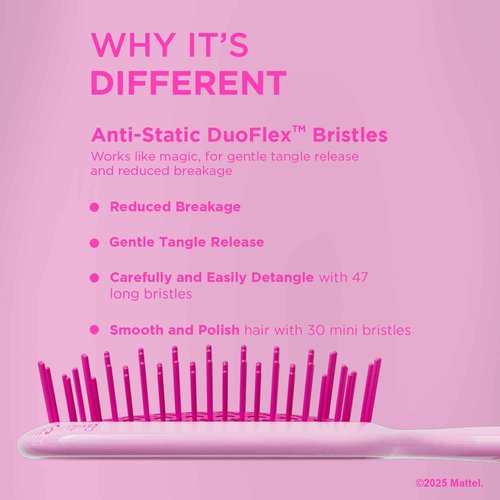 UNbrush Barbie Detangling Brush Duo - Shine Bright - Pink
