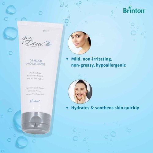 Brinton Doux 24-Hour Daily Moisturizing Cream for Dry & Itchy Skin | Paraben-Free, Non-Comedogenic, Non-Sticky & Non-Greasy | Allergen-Free Fragrance | Suitable for All Skin Types, 3.5 oz.