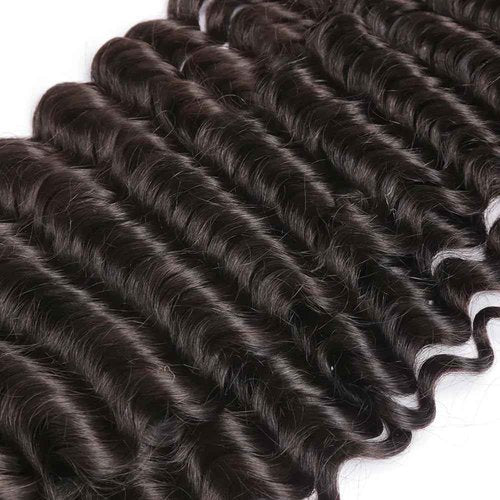 Brazilian Human Hair Bundles Deep Curly Bundles 14 14 14 Inch Unprocessed Virgin Remy Hair Deep Wave Human Hair for Black Women Soft and Healthy Extension