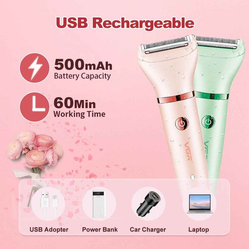 Electric Razor for Women,3 in 1 Shaver Hair Remover for Women Face,Wet & Dry Painless Shaver Bikini Trimmer for Face,Legs and Underarm (Pink)