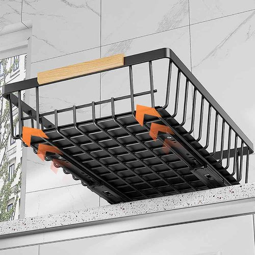 GarveeHome Pull Out Cabinet Organizer Expandable Slide Out Drawer Organizers, No Drill Pull Out Drawers Adhesive Compatible Framed Cabinets Shelves for Kitchen Pantry