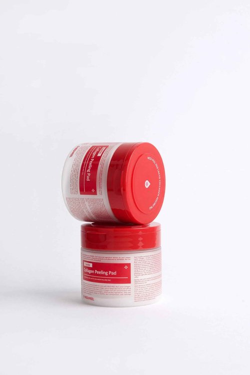 [MEDI-PEEL] Red Lacto Collagen Peeling Pad 70Count | Exfoliating & Cleansing Pad with Collagen, Anti aging, Soothing, Healing, Moisturizing | Korean Skincare, For All Skin Types