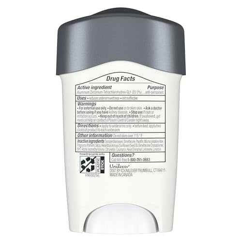 Dove Men+Care Clinical Protection Antiperspirant 72 hour sweat and odor protection Clean Comfort Antiperspirant for men formulated with Triple Action Moisturizer 1.7 oz, Case of 24
