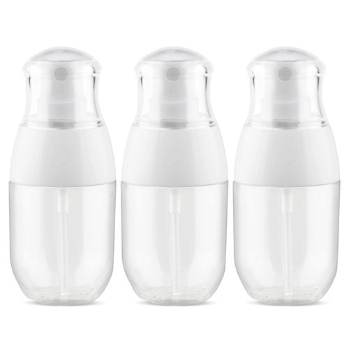 Small Spray Bottle, Fine Mist Mini Spray Bottles 1oz, Empty Plastic Travel SIze Stylist Sprayers Leak Proof Refillable Containers, for Toners Face Hair Perfume Skincare Cosmetics (Clear, 3Pcs)