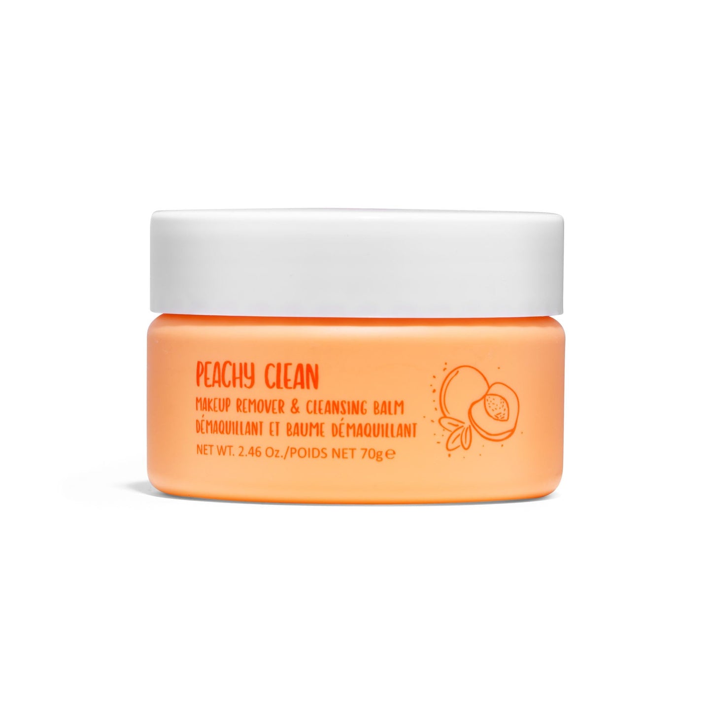 W7 Peachy Clean Face Cleansing Balm - Makeup Remover Melt With Fruit Juice - Clean Oil Free Skin