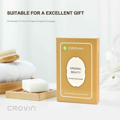 CROVIN Loofah sponge 6 Pack & Shower puff 4 Pack Bath Shower Loofah Scrubbers Perfect for Men and Women’s SPA Pouf (total 10 Pack)