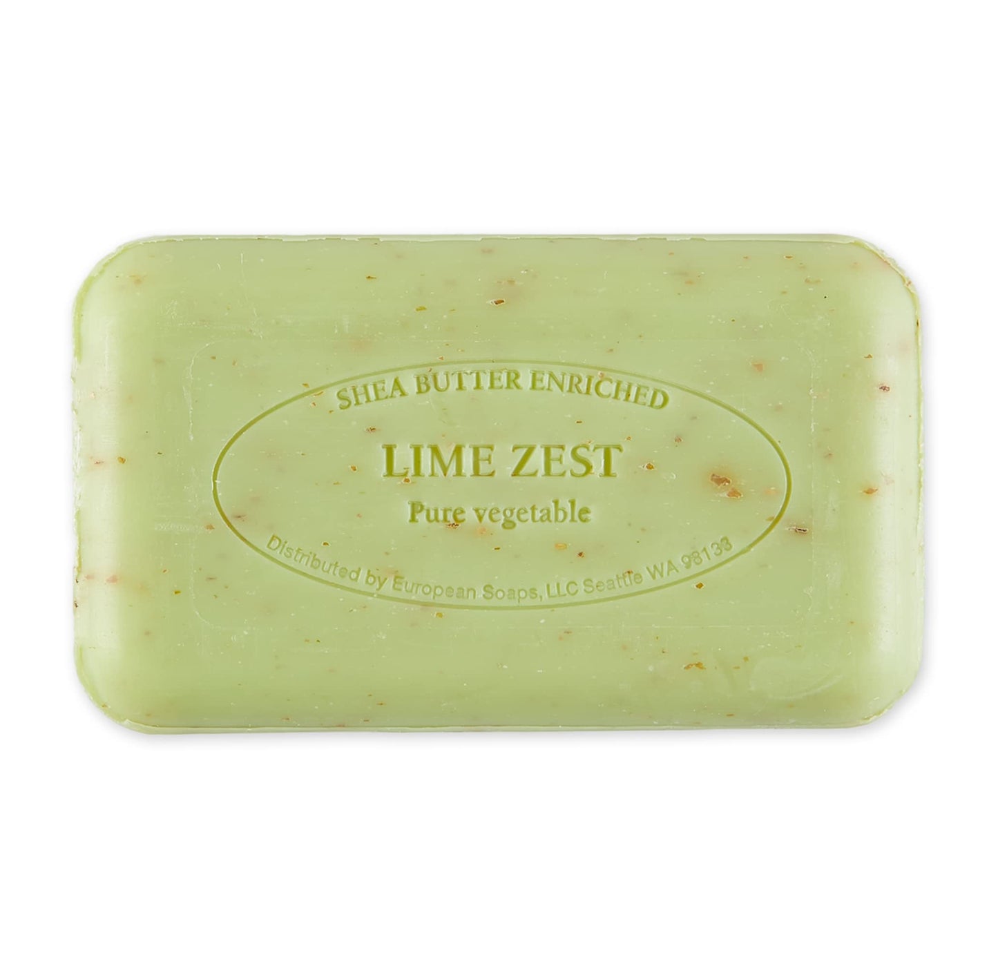 Pre de Provence Artisanal Soap Bar, Natural French Skincare, Enriched with Organic Shea Butter, Quad Milled for Rich, Smooth & Moisturizing Lather, Lime Zest, 5.3 Ounce