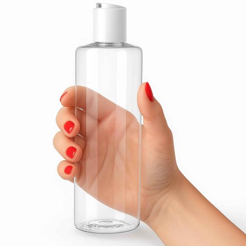 Bar5F Clear Plastic Bottles, 16.9 oz, 2-Pack with Disc Top Caps, BPA-Free Squeezable Containers for Shampoo, Lotions, Made in USA