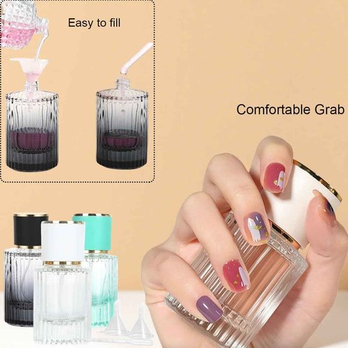 PLINNILUY 6 Pcs 30ml/1oz Empty Perfume Spray Bottles, Refillable Perfume Spray Bottles, Glass Fine Mist Atomizers, Gradient Color Travel Fragrance Containers for Perfume and Cologne(F)