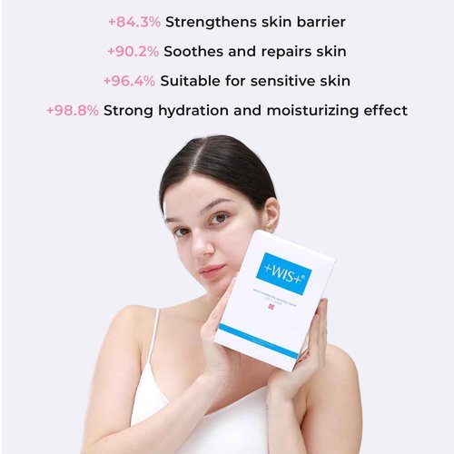 +WIS+ Intensive Hydrating Face Masks 24 EA with Hyaluronic Acid Serum for Dry Skin, Collagen Facial Mask to Pore Minimizing, Elasticity Improvement and Repair Dehydrated Skin, Safe on Sensitive Skin