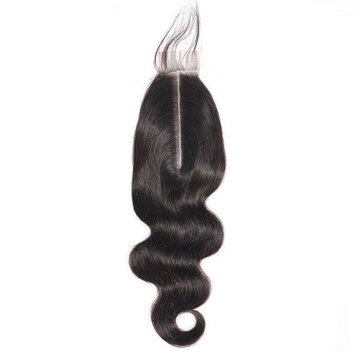 2x6 Hd Lace Closure Body Wave Brazilian Human Hair Skin-Like Invisible Lace Frontal Remy Virgin Hair Extensions Pre Plucked Hairline Single Smal Knots 130% Density Weave 18 Inch
