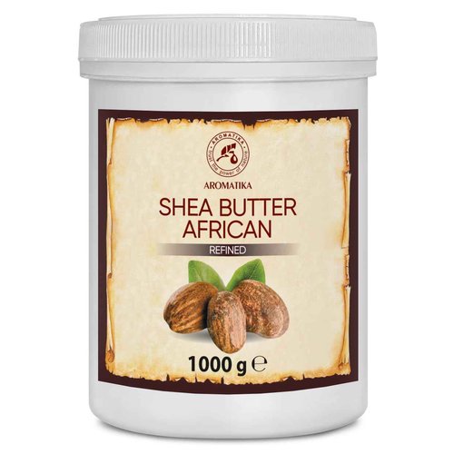 AROMATIKA Shea Butter Refined 35.3 Oz (1000g) - 100% Pure Shea Butter for Body Care - Hair - Face - Body Butter - Butyrospermum Parkii