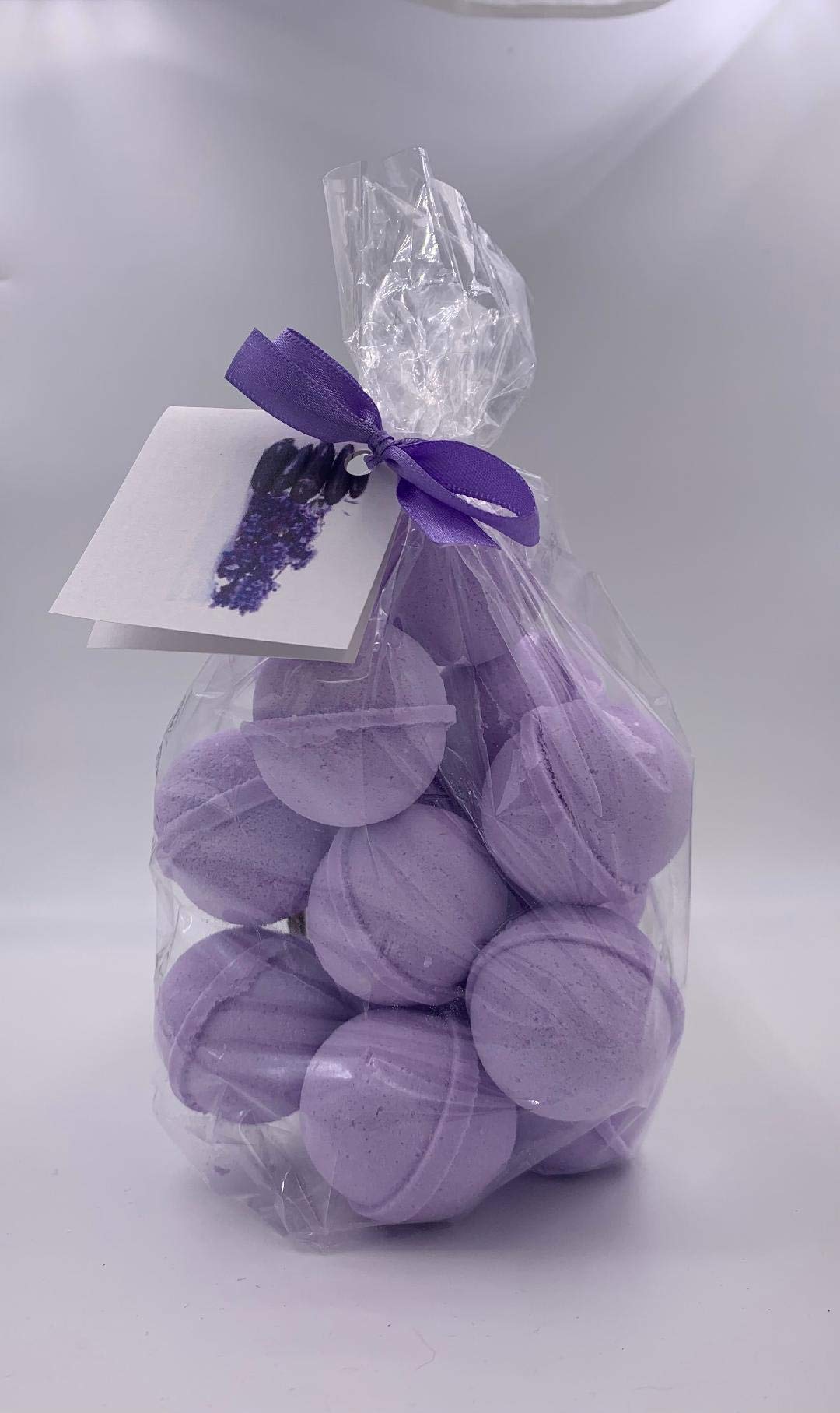 Spa Pure Tassie Lavender Bath Bombs Bath Bomb Fizzies with Shea Butter, Ultra Moisturizing (14 Oz) ...Great for Dry Skin (New Round Shape)