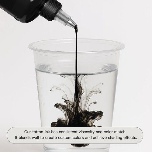 Xtreme GO2 Black Tattoo Ink for Bold Fillings, Long Lasting Vivid Color, Highly Concentrated, Smooth Application, Vegan Tattoo Ink (10 oz)