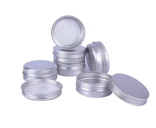 12PCS 60ML/Gram 2oz Silver Aluminum Cosmetic Sample Packing Tins Cases with Screw Lids Round Storage Jar Containers for Lip Balm DIY Salves Candles Eye Shadow Powder and Tea