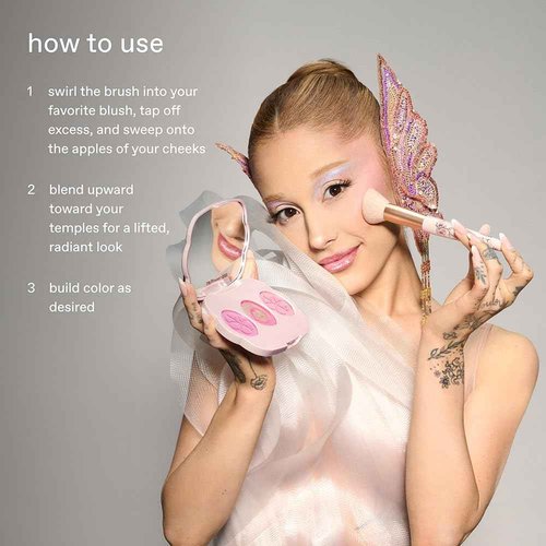 r.e.m. beauty by Ariana Grande Wicked: For Good | Cherry Blossom Blush Brush | Soft, Plush Bristles | Perfect for Building and Blending | 1 Count