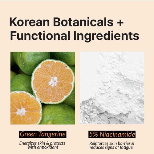 Vitatone Essence, Vitamic C Serum with 5% Niacinamide & Jeju Green Tangerine, for Glass Skin, Clarifying, Radiant Complexion, Fast Absorbing, Korean Skincare (30ml / 1.01 fl. oz)