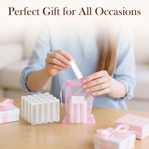 100-Pack Unlabeled Lip Balm Bulk – Natural Shea Butter & Vitamin E, 5 Flavors – Blank Tube Custom Labels for Party & Wedding Favors, Baby Shower & Gift Basket Filling