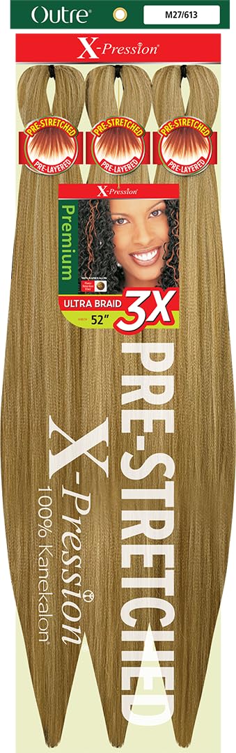 [5 PACK DEAL] Outre X-Pression Braid-Pre Stretched Braid 52" 3X 5 Packs (M27/613)