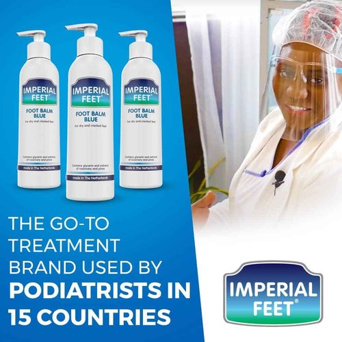 Imperial Feet Foot Balm Blue - Cream for Dry Skin - for Dry feet - Dry and Cracked Feet - Rosemary & Eucalyptus - 150ML