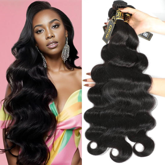 QTHAIR 14A Brazilian Virgin Body Wave Hair Bundle 28 28inch Natural 100% Unprocessed Brazilian Virgin Hair Body Wave Long Hair Bundles Weave