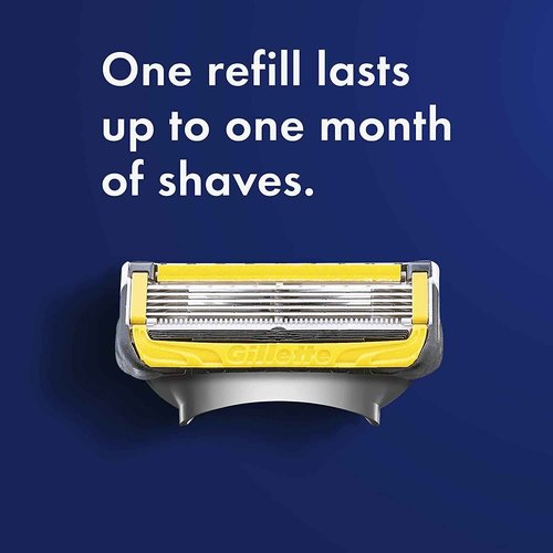 Gillette ProGlide Shield Men's Razor, 5 Bladed Razor, with Precision Trimmer, Comfortglide Lubrication, Glide and Comfort, Handle + 4 Blade Refills, Holiday Gifts for Men