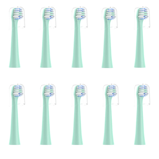 CILGEWH Replacement Toothbrush Heads 10 Pack Compatible with Colgate Hum Connected Smart Battery Electric Toothbrush Head, Green