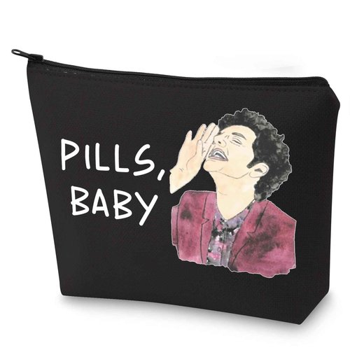 G2TUP John Raffio Travel Cosmetic Bag Leslie & Tom Fans Gift Pills Baby Zipper Pouch Bag Parks Manager Merch (Pills Baby BL MG)