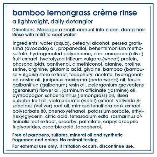 LATHER Bamboo Lemongrass Shampoo & Conditioner Set - Gentle Daily Moisturizing Shampoo & Hair Detangler Conditioner for All Hair Types - Lightweight, Non-Greasy, Sulfate Free - 8 Fl Oz Bottles