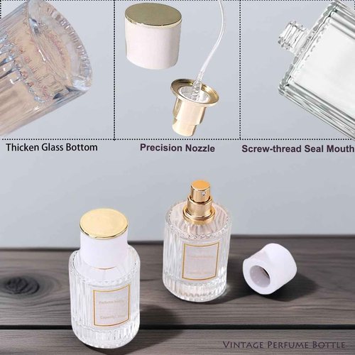 PLINNILUY 6 Pcs 30ml/1oz Empty Perfume Spray Bottles, Refillable Perfume Spray Bottles, Glass Fine Mist Atomizers, Gradient Color Travel Fragrance Containers for Perfume and Cologne(F)
