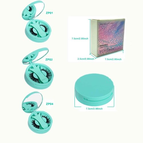 YOYfinee Magnetic Eyelashes with Applicator, Reusable Comfortable Magnetic Eyelashes, No Glue No Eyeliner Needed, Soft Magnets False Eyelashes, Easy to Wear(Z1)