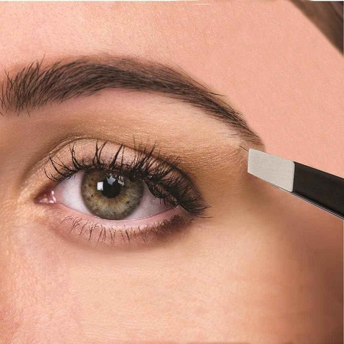 Delta Tweezer Eyebrow Tweezers for Women Facial Hair Pinzas Para Cejas Professional Stainless Steel Ingrown Facial Hair Removal Tweezer Men & Beauty & Personal Care Tools (1, Black)