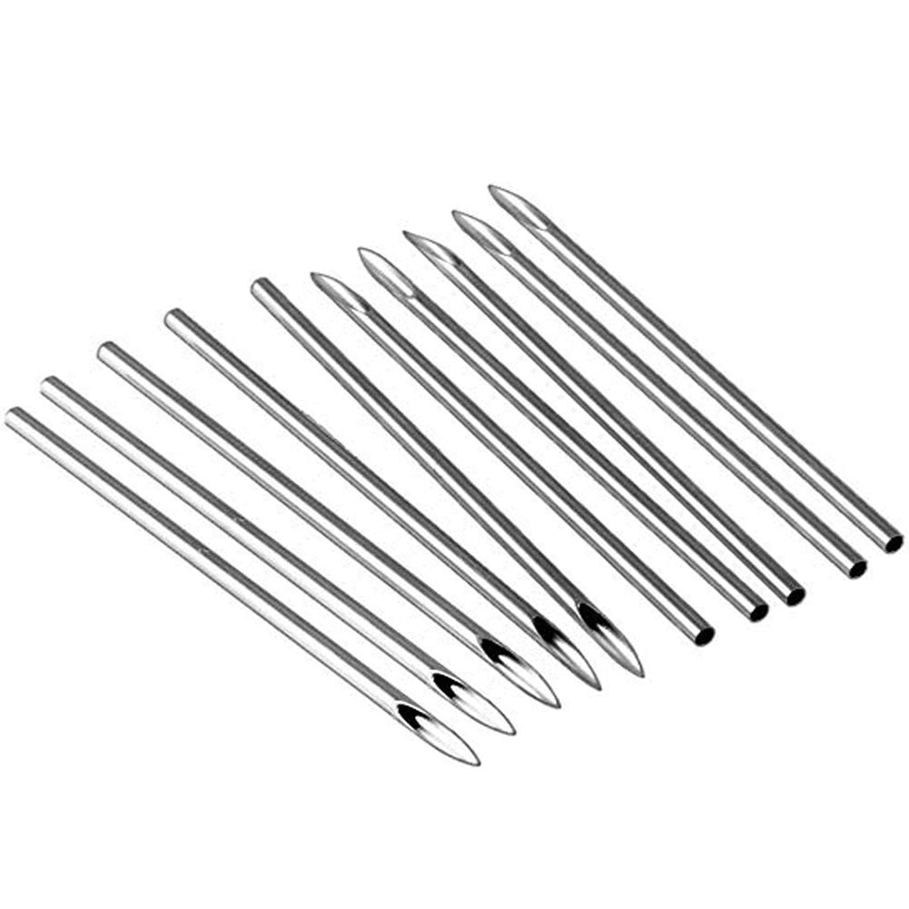 18G 10 PCS Body Piercing Needles, Body Ear Navel Nose Lip Nipple Piercing Needles, Ear Nose Piercing Needles, Tattoo Body Piercing Needles Tool