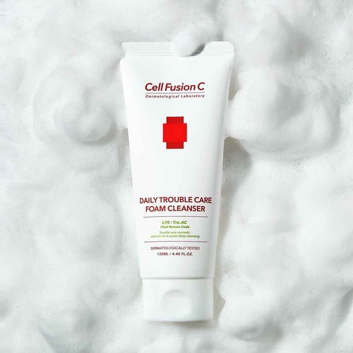 Cell Fusion C Tre.AC Daily Trouble Care Foam Cleanser, Gentle Foaming Cleanser for Acne-Prone Skin, Salicylic Acid to Help Clear Acne, 3.38 fl.oz