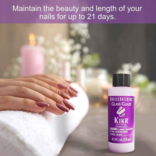 Backscratchers Kikr Activator - Quick Dry Nail Resin Mist for Manicure and Nail Repair Wrap - 2 oz