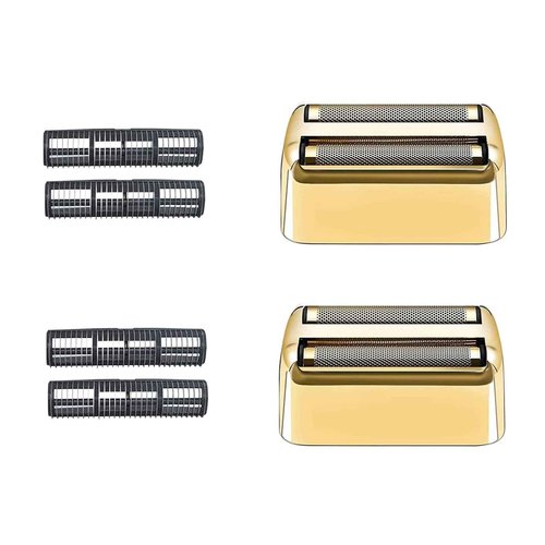 Shaver Replacement Foil and Cutters compatible with BaBylissPRO FXFS2 Electric Razors, Shaver Replacement Head compatible with BaBylissPRO Double Foil Shaver (Gold 2)
