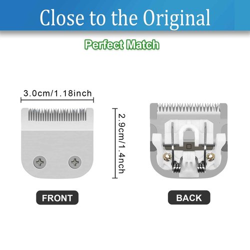 59300 Stainless Steel Replacement Detachable 30mm Standard Blade Compatible with WHAL All in One Lithium Ion Trimmer 9864/9864SS/9686/9818A/9854L/9876L/9854/WSS3L/SS2L etc (3 Pack)